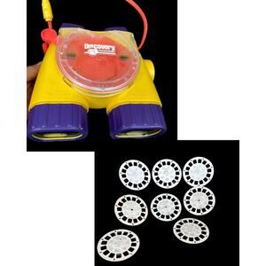 Fisher Price View Master Finder & 8 Film Slide Discs Vtg Discovery Channel READ